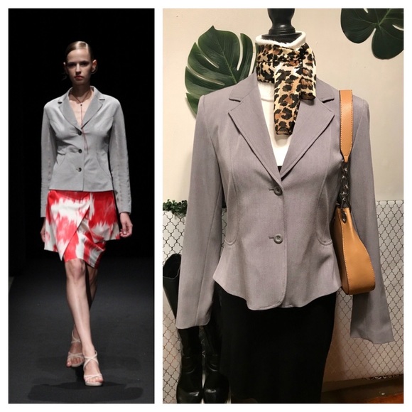 Apt. 9 Jackets & Blazers - Apt 9 light grey stretch blazer w/ peplum size 10